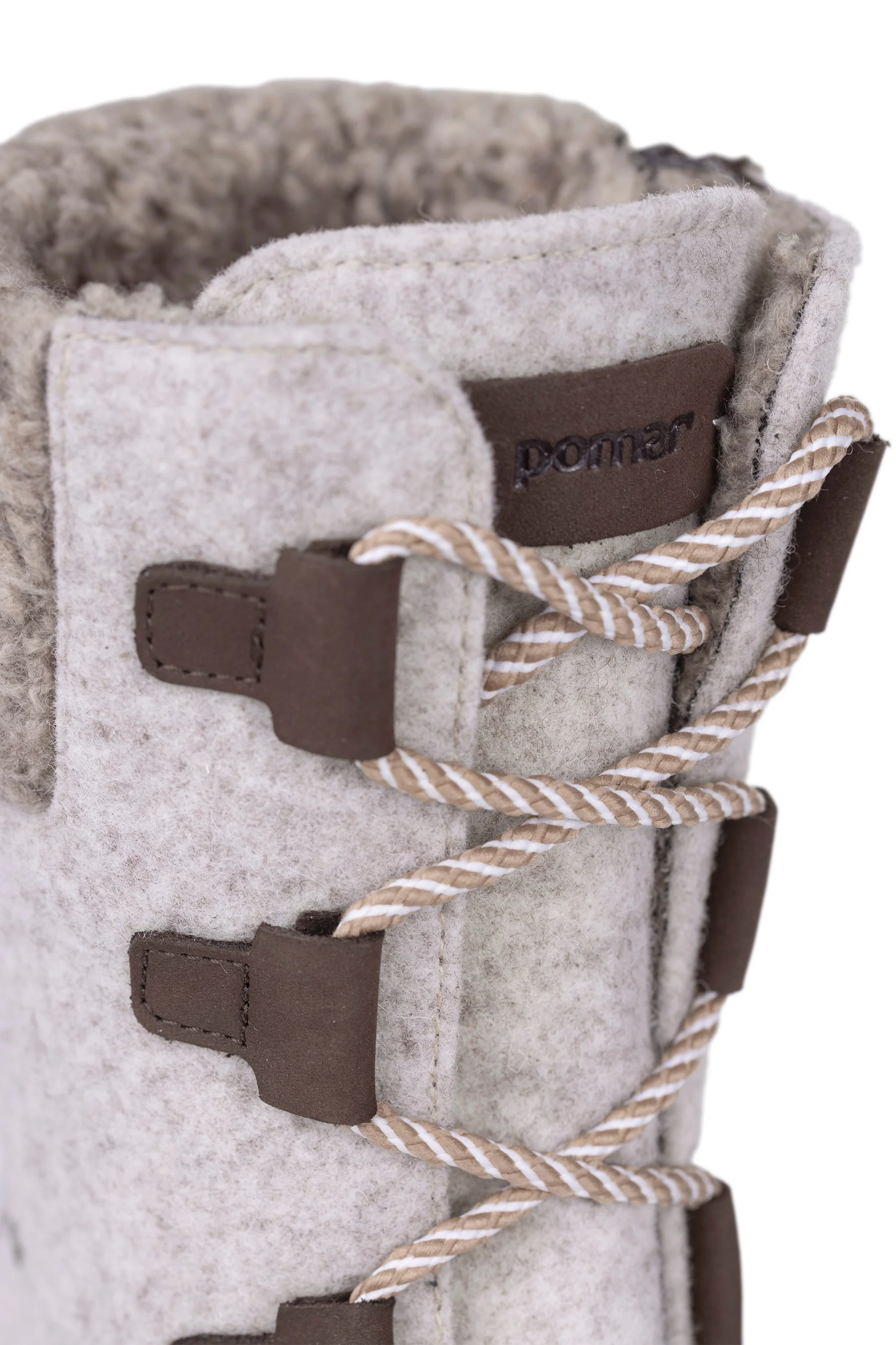 Pomar Winterstiefel Reki GTX (Filzstiefel, wasserdicht, breit, extrem warm) hellgrau Damen