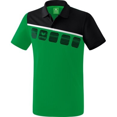 Erima Spprt-Polo 5C (100% Polyester) grün/schwarz Herren