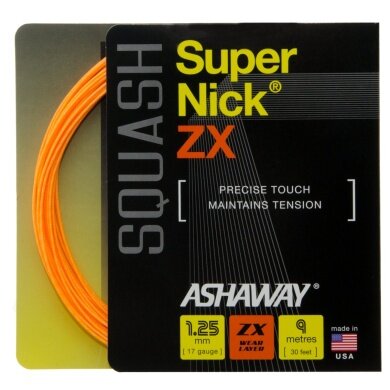 Besaitung mit Squashsaite Ashaway Super Nick ZX orange