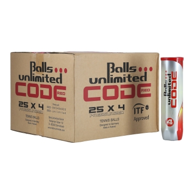 Balls Unlimited Tennisbälle Code Red gelb Dose 25x4er im Karton