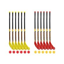 Bandito Funhockey (Floorball) Schläger-Set (6x 2er Schläger Set, 12x Bälle)