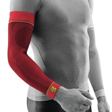 Bauerfeind Armbandage Sports Compression Arm Sleeves Short (leicht, komfortabel) rot - 2 Stück