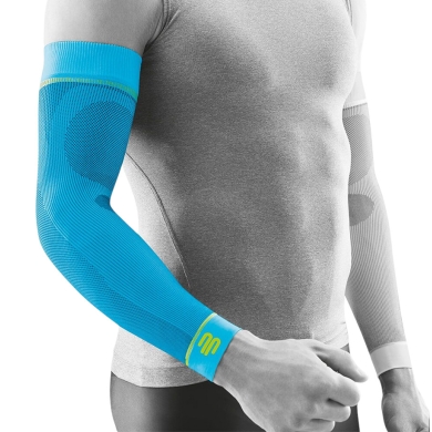 Bauerfeind Armbandage Sports Compression Arm Sleeves Short (leicht, komfortabel) riverablau - 2 Stück