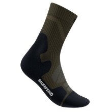 Bauerfeind Sportsocke Outdoor Merino Mid Cut (Kompressionssocke) dunklegrün Herren - 1 Paar