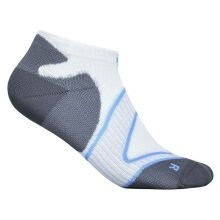 Bauerfeind Sportsocke Run Performance Low Cut (Kompressionssocke) weiss/blau Herren - 1 Paar