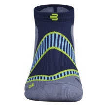 Bauerfeind Sportsocke Run Performance Low Cut (Kompressionssocke) weiss/blau Herren - 1 Paar