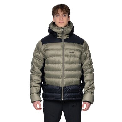 Bergans Winter-Daunenjacke Vaagaa Allround Down Hood (windabweisend, Primaloft® Black-Isolierung, sehr warm) grün Herren