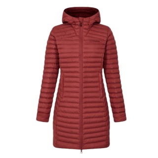 Berghaus Winterjacke Nula Micro Long (warm, wasserabweisend, PFC-frei) rot Damen