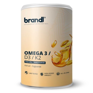 Brandl Omega3 D3 K2 (Omega 3 Fettsäuren und Vitamin D3 in Kombination mit Vitamin K2) 120 Kapseln