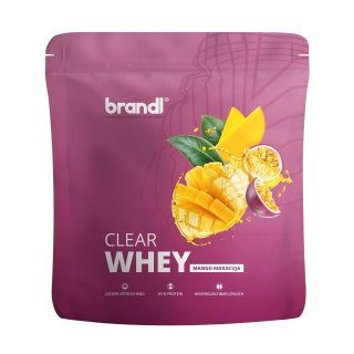 Brandl Protein Pulver Clear Whey Isolate (erfrischender Protein-Drink) Mango/Maracuja 800g Beutel