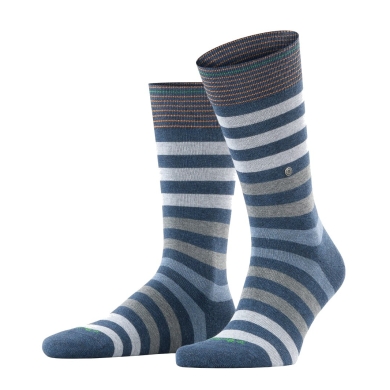 Burlington Tagessocke Blackpool New (Blockstreifen) darkblau/bunt Herren - 1 Paar