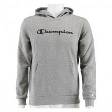 Champion Kapuzenpullover Hoodie Big Logo Print (gefüttert) hellgrau Kinder