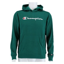 Champion Kapuzenpullover (Baumwoll-Hoodie) Big Logo dunkelgrün Kinder
