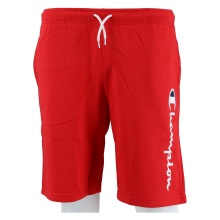 Champion Freizeithose (Baumwolle) Bermuda mit Logo-Schriftzug kurz rot Jungen