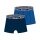 Champion Boxershort (Baumwolle) Unterwäsche mit blauem Bund navyblau/royalblau Herren - 2er Pack