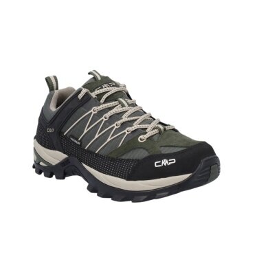 CMP Wanderschuhe Rigel Low WP (Trekking, wasserdicht) dunkelgrau/grün Herren