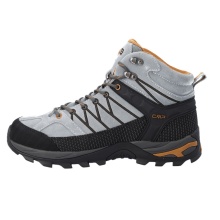 CMP Wanderschuhe Rigel Mid WP (Trekking, wasserdicht) perlgrau/orange Herren