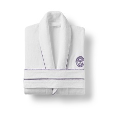 Christy Bademantel Wimbledon The Championship 2025 weiss/violett