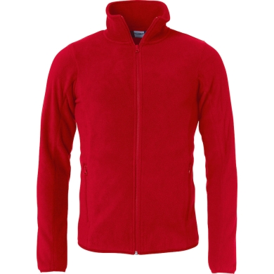 Clique Fleecejacke Basic Polar - mit Stehkragen - rot - Herren