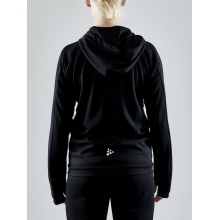 Craft Trainingsjacke Evolve Hood - strapazierfähige Mid-Layer-Kapuzenjacke aus Stretchmaterial - schwarz Damen