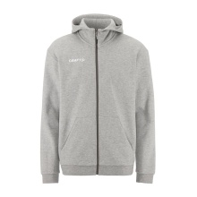 Craft Kapuzenpullover Community 2.0 Logo Full Zip Hoodie (Baumwolle/Polyester) grau Herren