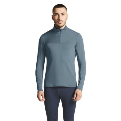 Craft Sport-Langarmshirt CORE Gain (Midlayer, Half-Zip) blau/grau Herren