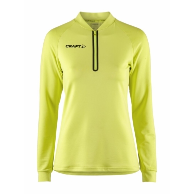 Craft Sport-Langarmshirt Extend Halfzip (hohe Bewegungsfreiheit, bequeme Passform) gelb Damen