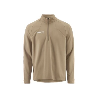 Craft Sport-Langarmshirt Extend 2.0 Half Zip (moderner Look, sehr elastisches Material) beige Herren