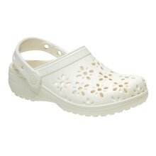Crocs Sandale Classic Floral Cut Out Clog weiss Damen