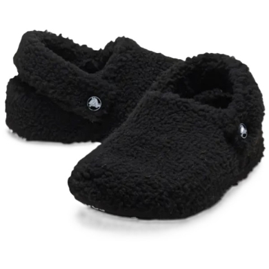 Crocs Hausschuhe Classic Cozzzy Slipper (Kunstfell, warm) schwarz Kinder - 1 Paar