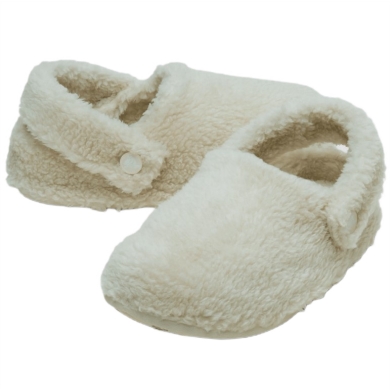 Crocs Hausschuhe Classic Cozzzy Slipper (Kunstfell, warm) naturweiss Kinder - 1 Paar
