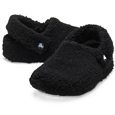 Crocs Hausschuhe Classic Cozzzy Slipper (Kunstfell, warm) schwarz Kleinkinder - 1 Paar