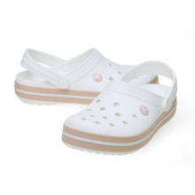 Crocs Sandale Crocband Clog weiss/carmel Damen