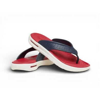 Crocs Sandale InMotion LiteRide Flip navy/rot/weiss