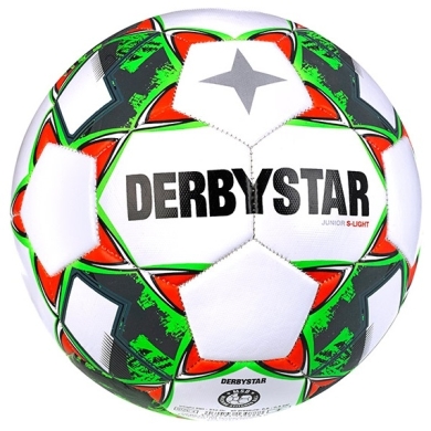 Derbystar Fussball Junior S-Light v23 (Freizeitball) weiss/grün/rot - 1 Ball