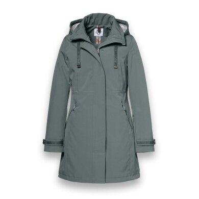 District Übergangsjacke Poppy (Parka, mit Kapuze, wasserabweisend) grün Damen