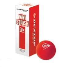 Dunlop Squashball FUN Mini Junior rot 3er
