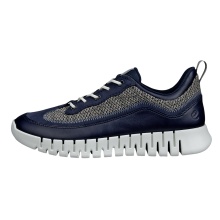 ECCO Sneaker Gruuv Lea (Premium-Leder, Mesh-Gewebe) navyblau/grau Herren