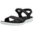 ECCO Sandale Cruise II 3 Strap (Nubukleder) schwarz Damen