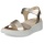 ECCO Sandale Flowt (Vollnarb und Nubukleder) gold/weiss Damen