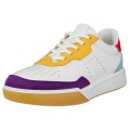 ECCO Sneaker Street Court Lea (Premium-Leder) weiss/gelb/violett Damen