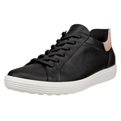 ECCO Sneaker Soft 7 Easy Slip Low (Premium-Leder) schwarz/weiss Damen