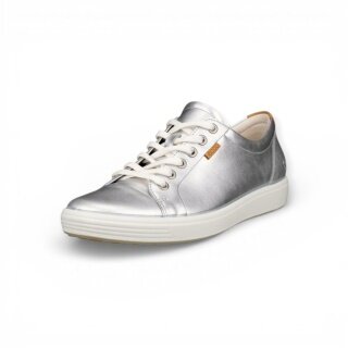 ECCO Sneaker Soft 7 (Vollnarbenleder) silber Damen