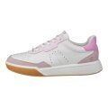 ECCO Sneaker Street Court Lea (Premium-Leder) weiss/rosa/lila Damen