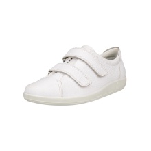 ECCO Sneaker Velcro Soft 2.0 (Premium-Vollnarbenleder) weiss Damen