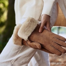 EMU Australia Winterhandschuhe Apollo Bay - weiches Lammfellinnenfutter - braun - 1 Paar