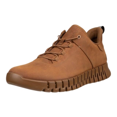 ECCO Sneaker Gruuv Lea (aus Nubukleder) camelbraun Herren