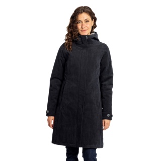 Elkline Wintermantel Glasgow Cord (winddicht, wasserdicht, warm) schwarz Damen