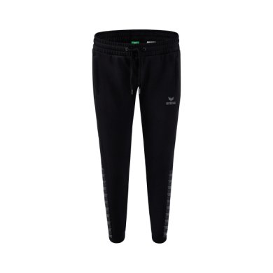 Erima Jogginghose Essential Team Sweathose (weicher Baumwollmix, Reißverschlusstaschen) schwarz/grau Damen