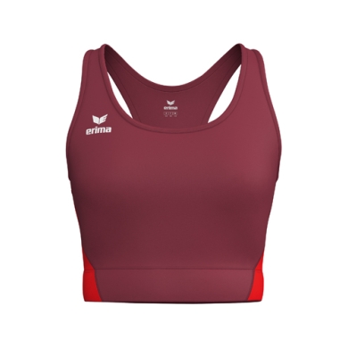 Erima Sport-Bra T&F Wings (Racerback, feuchtigkeitsabsorbierend) bordeauxrot Damen